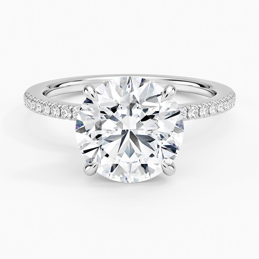 3.25 Karat Hidden Halo Tasarım Tektaş Laboratuvar Pırlanta Yüzük - Filora - Bold Diamonds