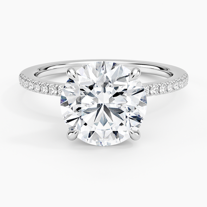 1.60 Carat Princess Halo Design Solitaire Lab Diamond Ring 18K - Florina 