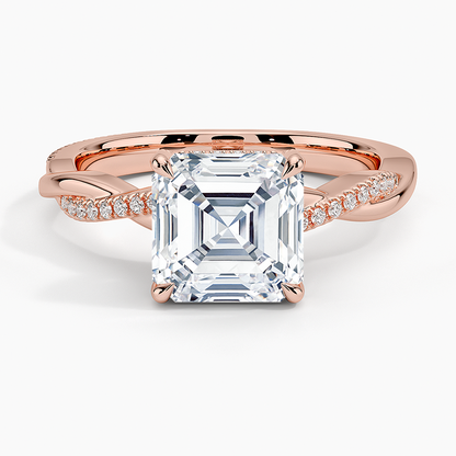 1.60 Carat Princess Halo Design Solitaire Lab Diamond Ring 18K - Florina 