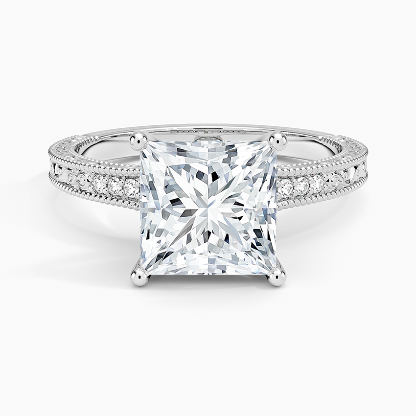 2.15 Prenses Kesim Hidden Halo Tasarım Tektaş Laboratuvar Pırlanta Yüzük - Silora