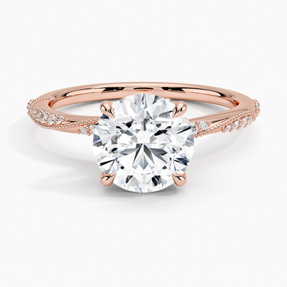 2.25 Karat Hidden Halo Tasarım Tektaş Laboratuvar Pırlanta Yüzük 18K  - Melora - Bold Diamonds