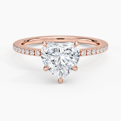 1.60 Carat Princess Halo Design Solitaire Lab Diamond Ring 18K - Florina 