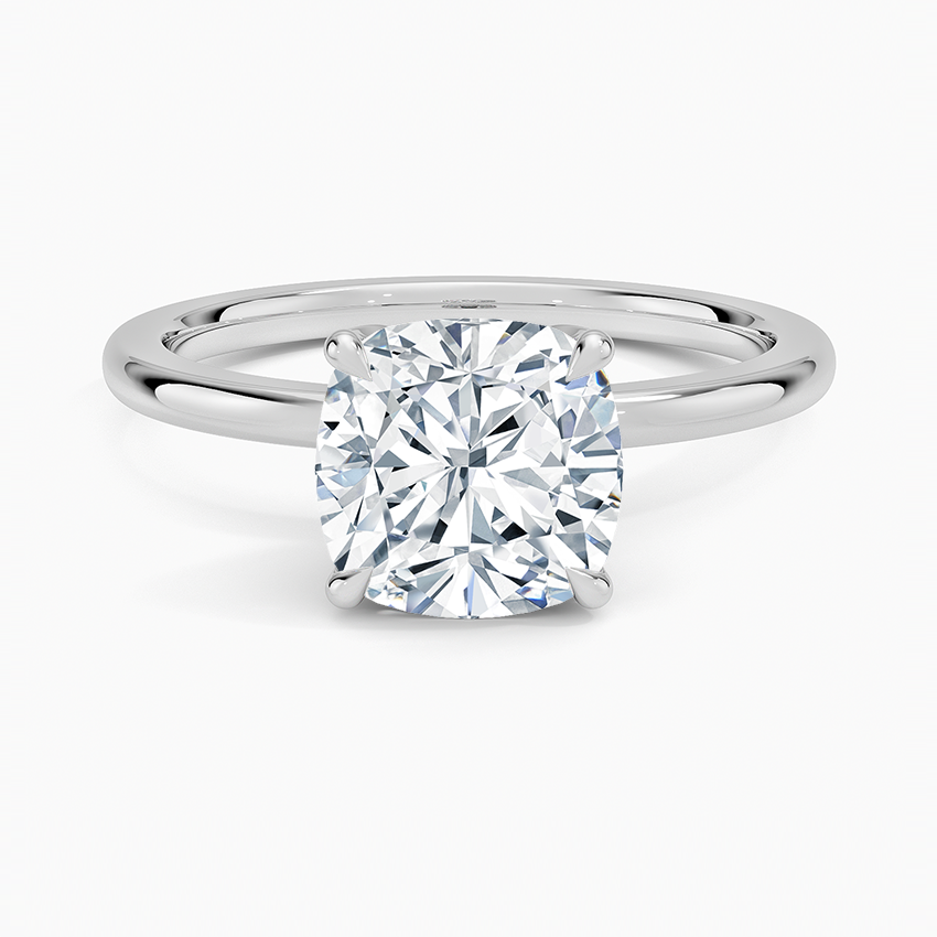 2.15 Karat Cushion Kesim Hidden Halo Tasarım Tektaş Laboratuvar Pırlanta Yüzük - Delora - Bold Diamonds