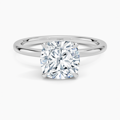 1.60 Carat Princess Halo Design Solitaire Lab Diamond Ring 18K - Florina 