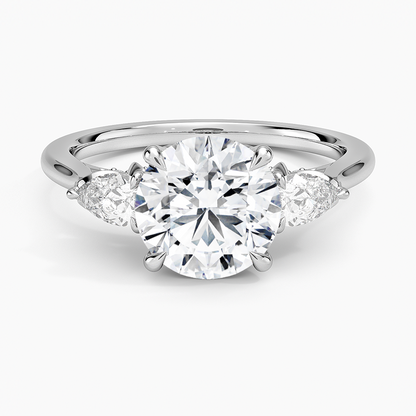 1.60 Carat Princess Halo Design Solitaire Lab Diamond Ring 18K - Florina 