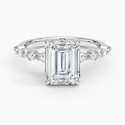 1.60 Carat Princess Halo Design Solitaire Lab Diamond Ring 18K - Florina 