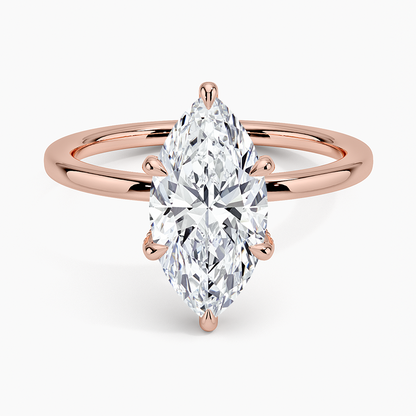 1.60 Carat Princess Halo Design Solitaire Lab Diamond Ring 18K - Florina 