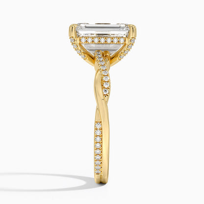 1.60 Carat Princess Halo Design Solitaire Lab Diamond Ring 18K - Florina 