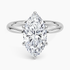 3.10 Karat Marquise Kesim Hidden Halo Tasarım Tektaş Laboratuvar Pırlanta Yüzük 18K  - Alvora - Bold Diamonds