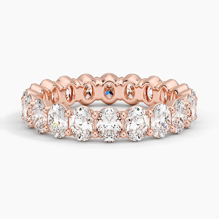 Tam Tur 3,00 Karat Oval Kesim Laboratuvar Pırlanta Yüzük 18K - Bold Diamonds