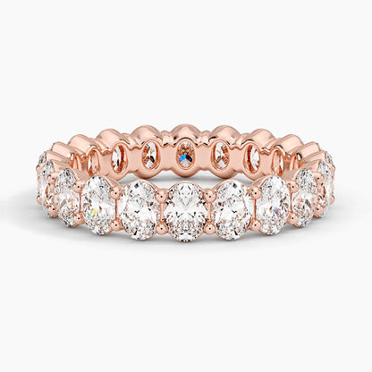 Tam Tur 3,00 Karat Oval Kesim Laboratuvar Pırlanta Yüzük 18K - Bold Diamonds