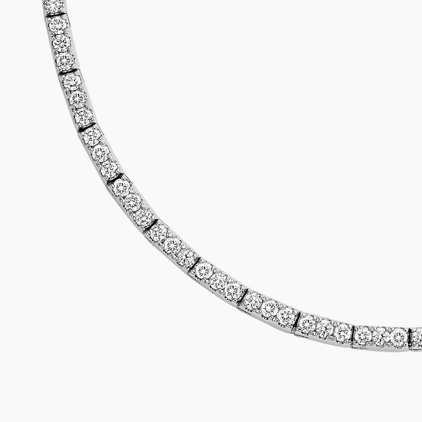 Tenis Zincir Model 3.00 karat Yuvarlak Kesim Laboratuvar Pırlanta Kolye 18K - Bold Diamonds