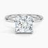 3.10 Karat Prenses Kesim Hidden Halo Tasarım Tektaş Laboratuvar Pırlanta Yüzük 18K  - Alvora - Bold Diamonds