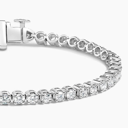 Su Yolu Model 3.00 Karat Yuvarlak Kesim Laboratuvar Pırlanta Bileklik 18K - Bold Diamonds