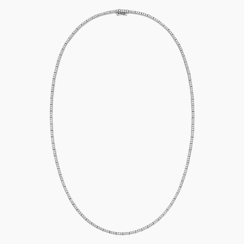 Tenis Zincir Model 3.00 karat Yuvarlak Kesim Laboratuvar Pırlanta Kolye 18K - Bold Diamonds