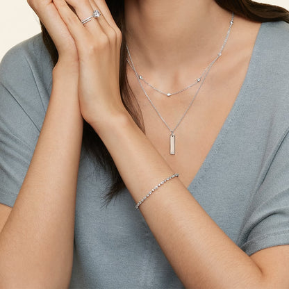 Pırlanta Yağmuru Model 3.00 Karat Markiz Kesim Laboratuvar Pırlanta Bileklik 18K - Bold Diamonds