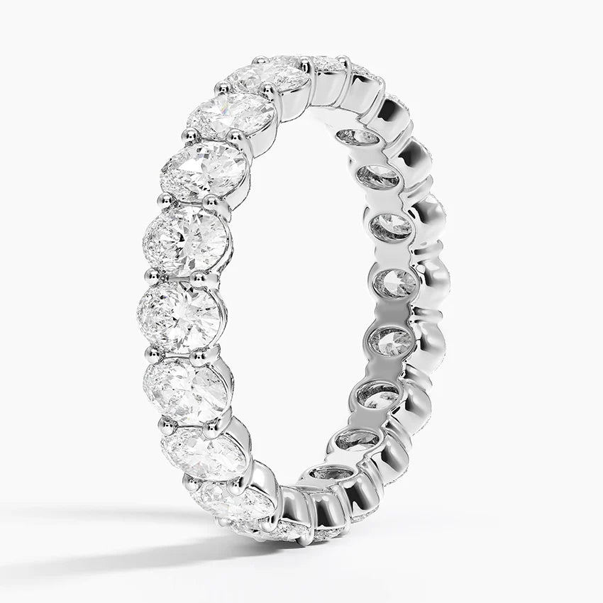 Tam Tur 3,00 Karat Oval Kesim Laboratuvar Pırlanta Yüzük 18K - Bold Diamonds