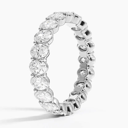 Tam Tur 3,00 Karat Oval Kesim Laboratuvar Pırlanta Yüzük 18K - Bold Diamonds