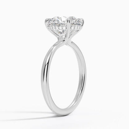 3.10 Karat Hidden Halo Tasarım Tektaş Laboratuvar Pırlanta Yüzük 18K  - Alvora - Bold Diamonds