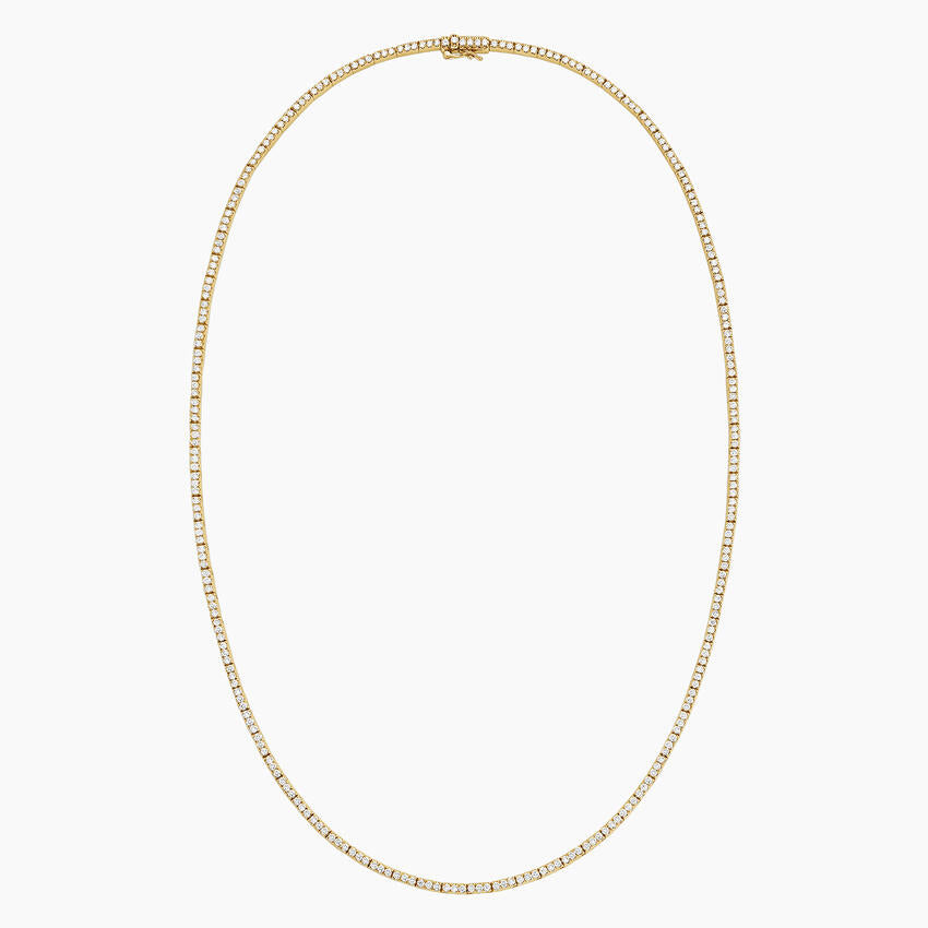 Tenis Zincir Model 3.00 karat Yuvarlak Kesim Laboratuvar Pırlanta Kolye 18K - Bold Diamonds