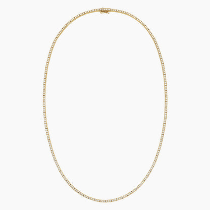 Tenis Zincir Model 3.00 karat Yuvarlak Kesim Laboratuvar Pırlanta Kolye 18K - Bold Diamonds