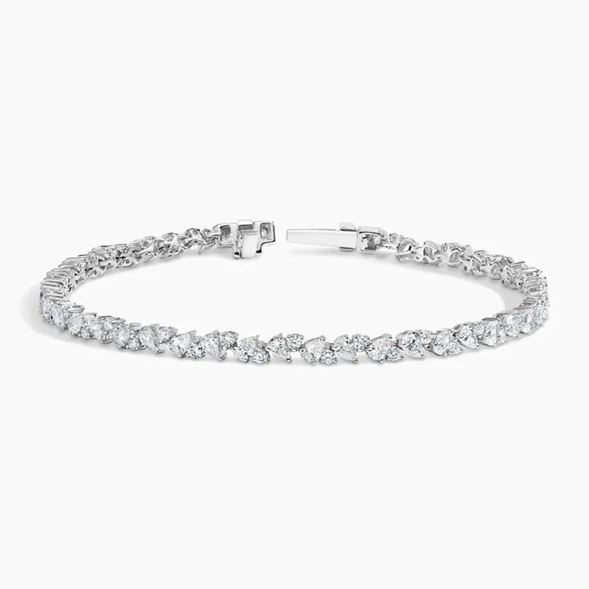Damla Yağmuru Model 3.00 Karat Damla Kesim Laboratuvar Pırlanta Bileklik 18K - Bold Diamonds