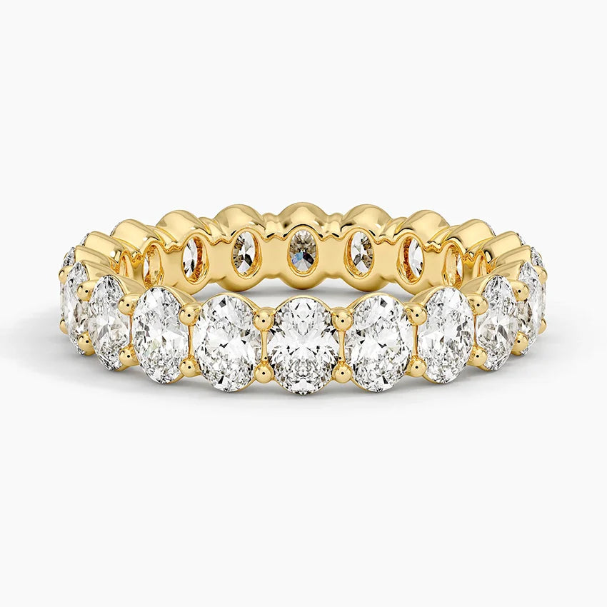 Tam Tur 3,00 Karat Oval Kesim Laboratuvar Pırlanta Yüzük 18K - Bold Diamonds