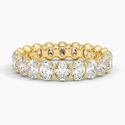 Tam Tur 3,00 Karat Oval Kesim Laboratuvar Pırlanta Yüzük 18K - Bold Diamonds