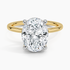3.10 Karat Oval Kesim Hidden Halo Tasarım Tektaş Laboratuvar Pırlanta Yüzük 18K  - Elora - Bold Diamonds