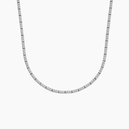 Tenis Zincir Model 3.00 karat Yuvarlak Kesim Laboratuvar Pırlanta Kolye 18K - Bold Diamonds