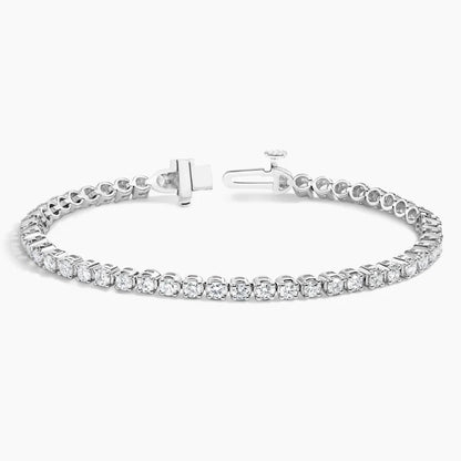 Su Yolu Model 3.00 Karat Yuvarlak Kesim Laboratuvar Pırlanta Bileklik 18K - Bold Diamonds