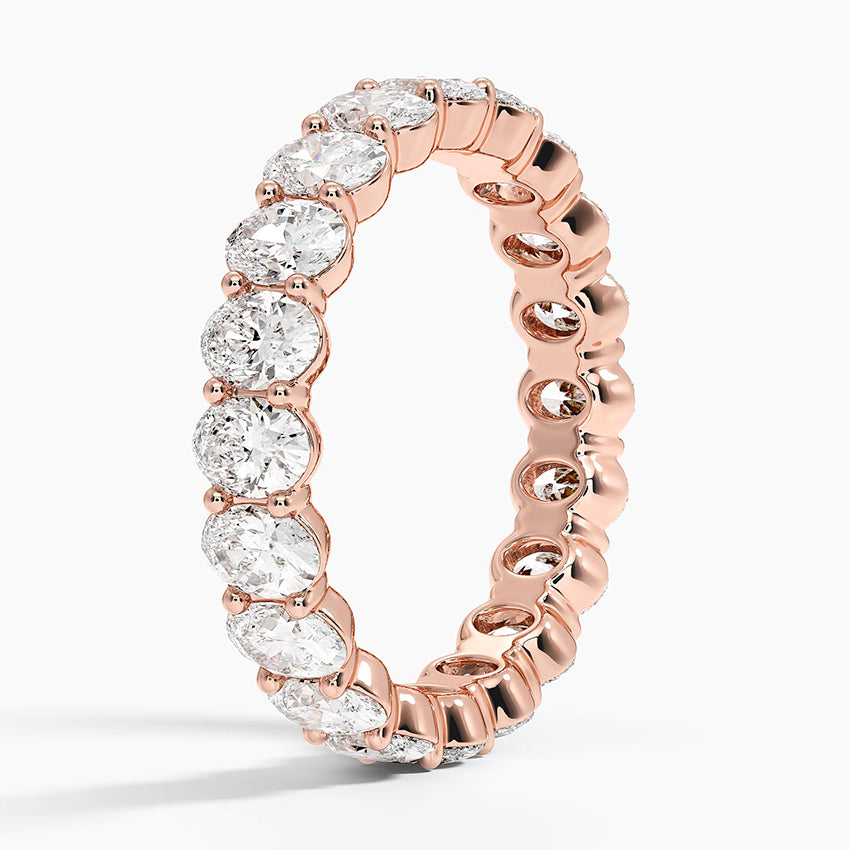 Tam Tur 3,00 Karat Oval Kesim Laboratuvar Pırlanta Yüzük 18K - Bold Diamonds
