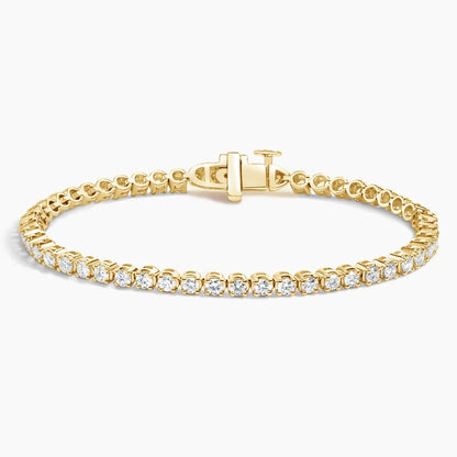 Su Yolu Model 3.00 Karat Yuvarlak Kesim Laboratuvar Pırlanta Bileklik 18K - Bold Diamonds