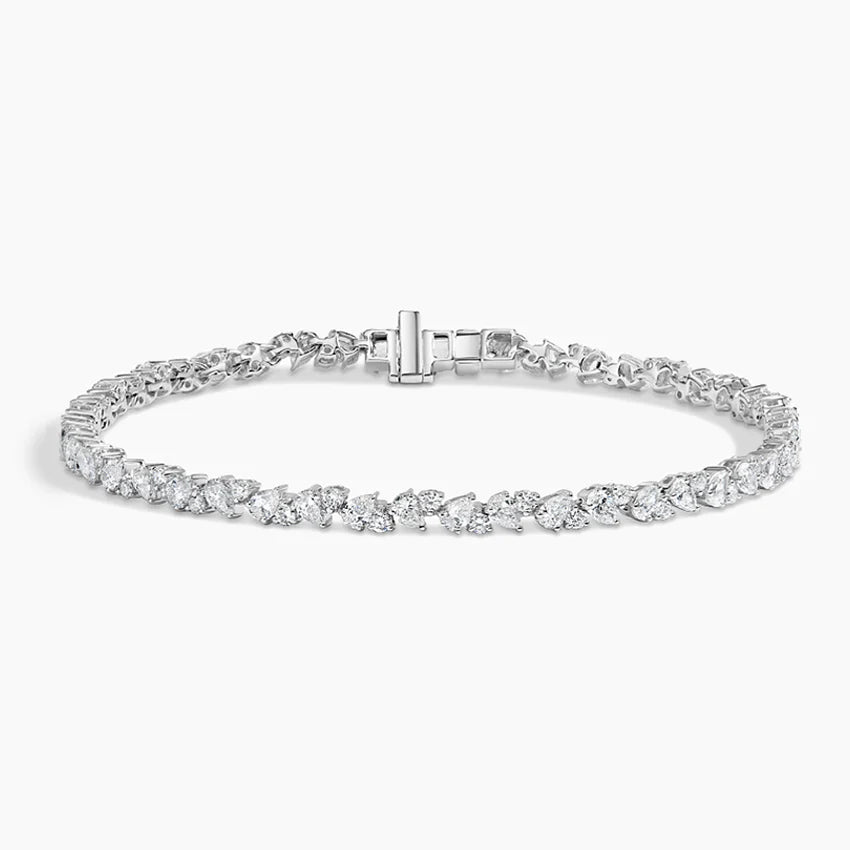 Damla Yağmuru Model 3.00 Karat Damla Kesim Laboratuvar Pırlanta Bileklik 18K - Bold Diamonds