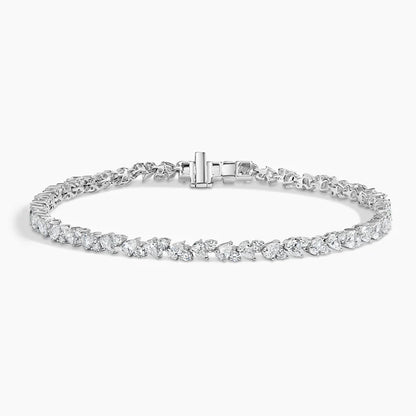 Damla Yağmuru Model 3.00 Karat Damla Kesim Laboratuvar Pırlanta Bileklik 18K - Bold Diamonds