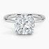 3.10 Karat Cushion Kesim Hidden Halo Tasarım Tektaş Laboratuvar Pırlanta Yüzük 18K  - Alvora - Bold Diamonds