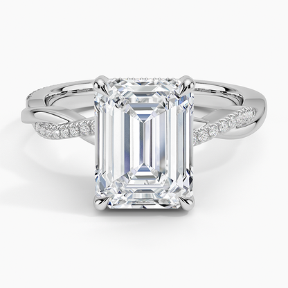 1.60 Carat Princess Halo Design Solitaire Lab Diamond Ring 18K - Florina 