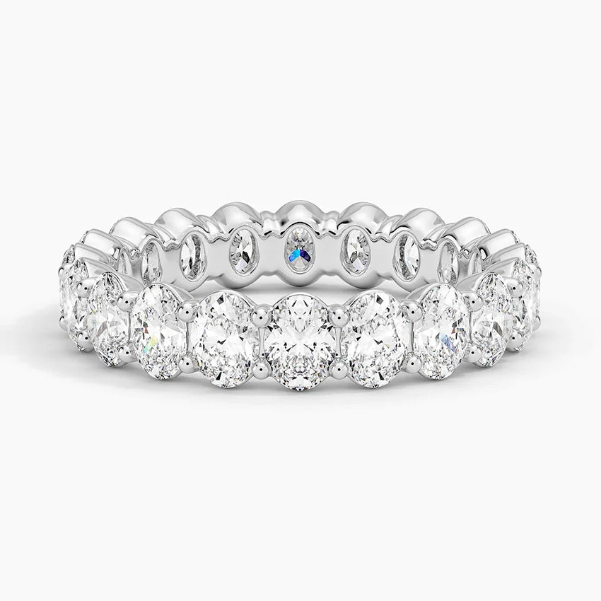 Tam Tur 3,00 Karat Oval Kesim Laboratuvar Pırlanta Yüzük 18K - Bold Diamonds