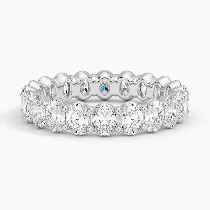 Tam Tur 3,00 Karat Oval Kesim Laboratuvar Pırlanta Yüzük 18K - Bold Diamonds