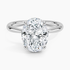 3.10 Karat Oval Kesim Hidden Halo Tasarım Tektaş Laboratuvar Pırlanta Yüzük 18K  - Alvora - Bold Diamonds