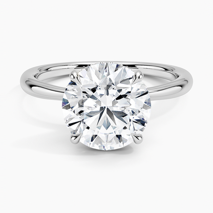 3.10 Karat Hidden Halo Tasarım Tektaş Laboratuvar Pırlanta Yüzük 18K  - Alvora - Bold Diamonds