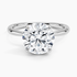3.10 Karat Hidden Halo Tasarım Tektaş Laboratuvar Pırlanta Yüzük 18K  - Alvora - Bold Diamonds