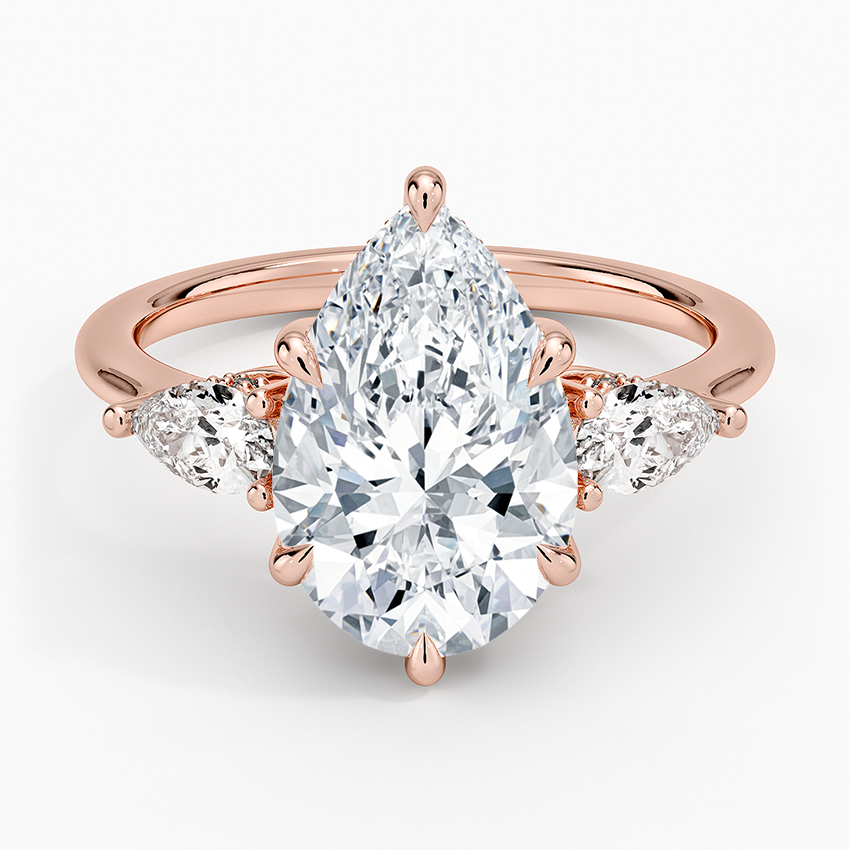 3.50 Damla Kesim Hidden Halo Tasarım Tektaş Laboratuvar Pırlanta Yüzük - Nilora