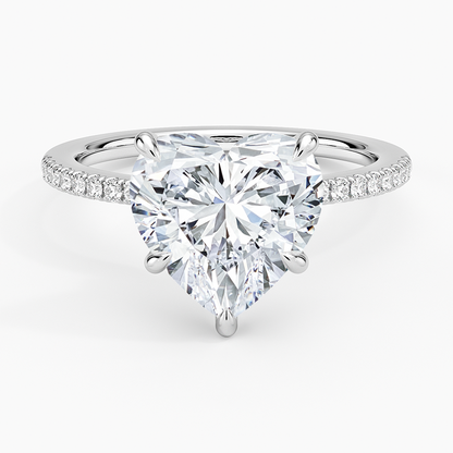 1.60 Carat Princess Halo Design Solitaire Lab Diamond Ring 18K - Florina 