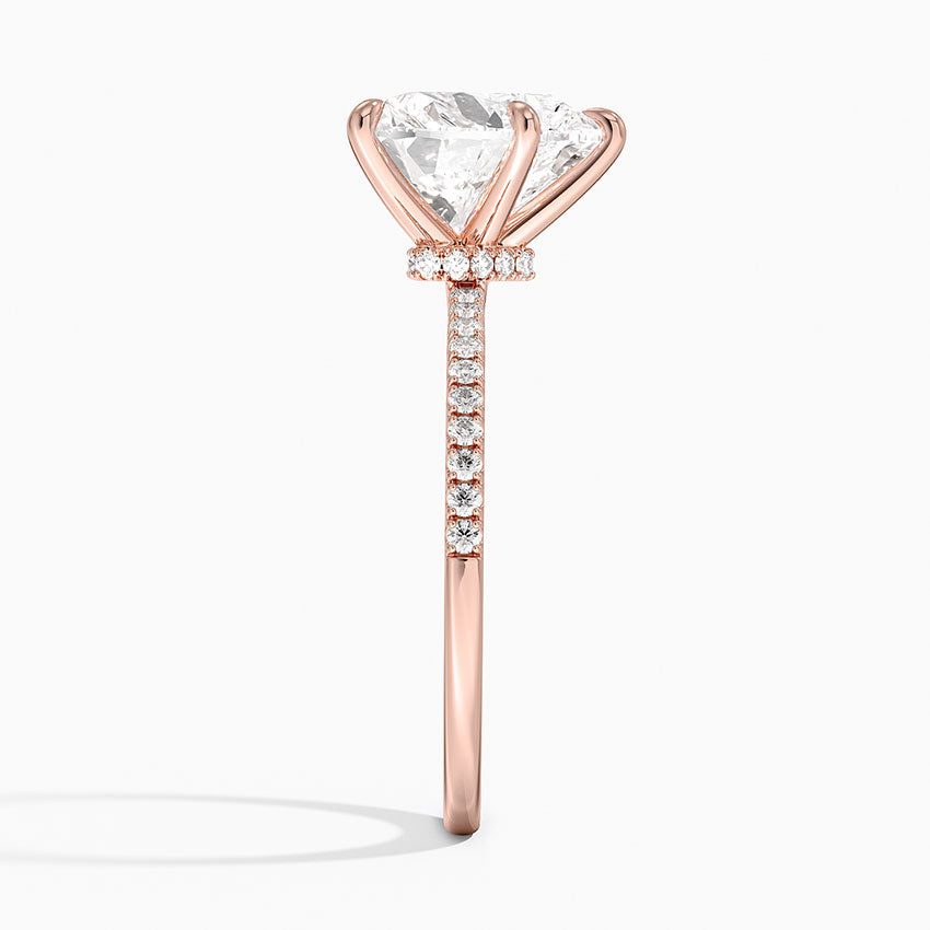 1.60 Carat Princess Halo Design Solitaire Lab Diamond Ring 18K - Florina 