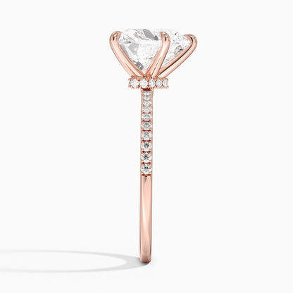 1.60 Carat Princess Halo Design Solitaire Lab Diamond Ring 18K - Florina 