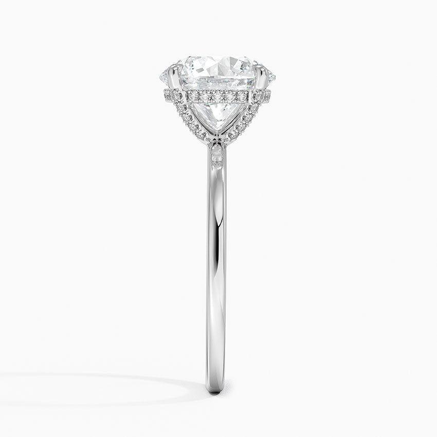 3.15 Karat Hidden Halo Tasarım Tektaş Laboratuvar Pırlanta Yüzük - Gilora - Bold Diamonds