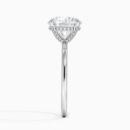 1.60 Carat Princess Halo Design Solitaire Lab Diamond Ring 18K - Florina 
