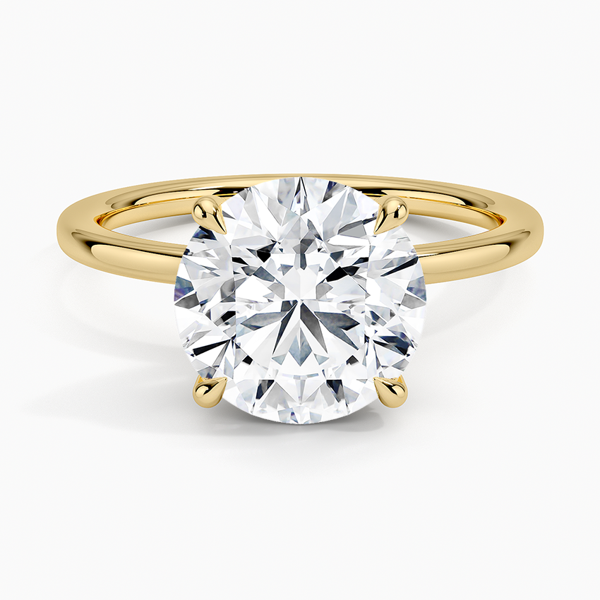 3.15 Karat Hidden Halo Tasarım Tektaş Laboratuvar Pırlanta Yüzük - Gilora - Bold Diamonds
