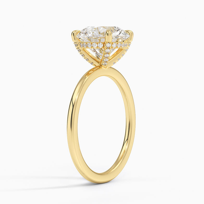 3.15 Karat Hidden Halo Tasarım Tektaş Laboratuvar Pırlanta Yüzük - Gilora - Bold Diamonds